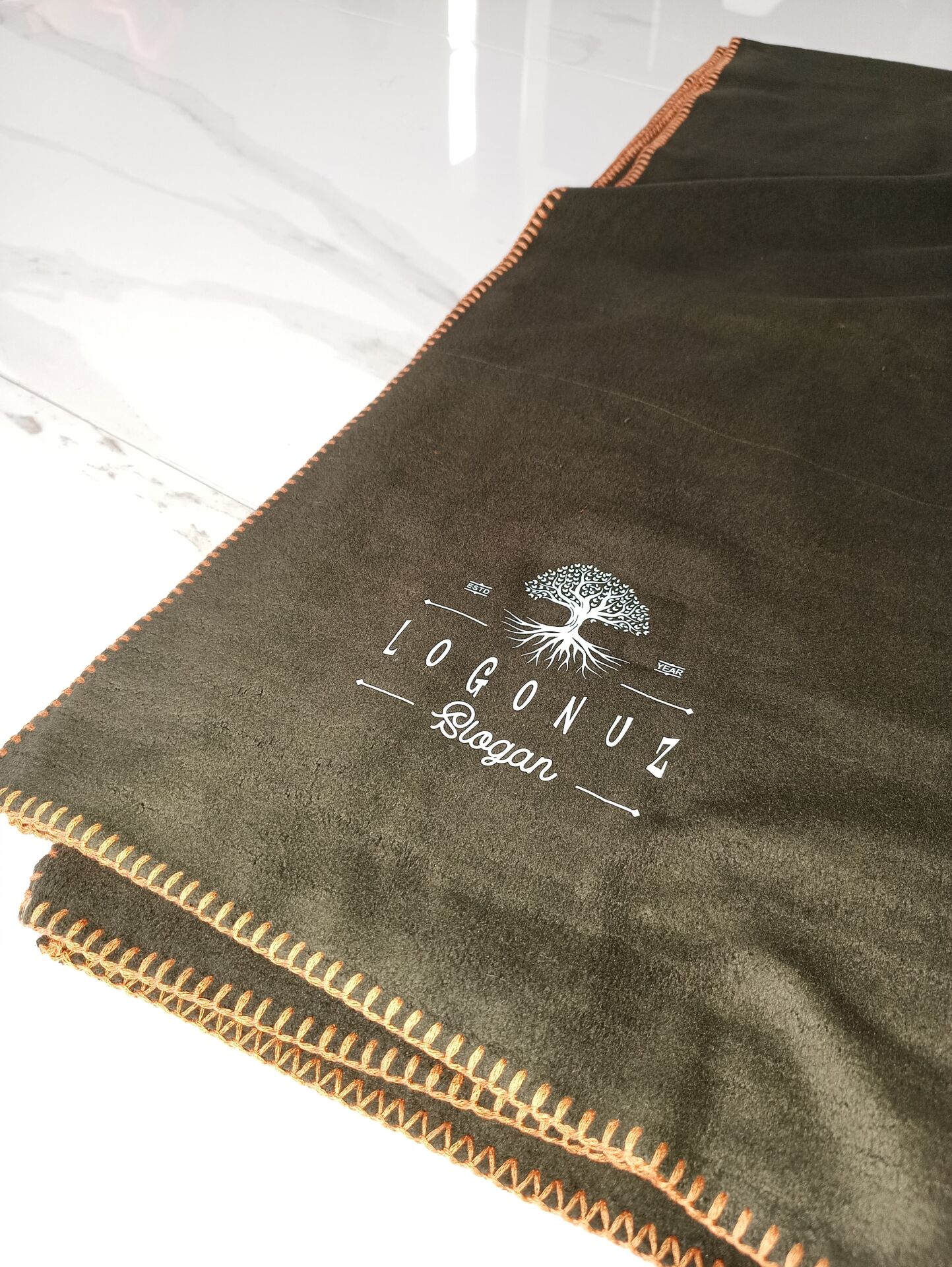 Çoban Dikişli Logolu Polar Şal 10 Adet